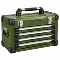 Cassetta portautensili 52 cm in acciaio verde con 4 cassetti - portatile - Selvorniq
